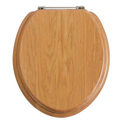heritage oak toilet seat with chrome hinges tsoak101sc soft close seat